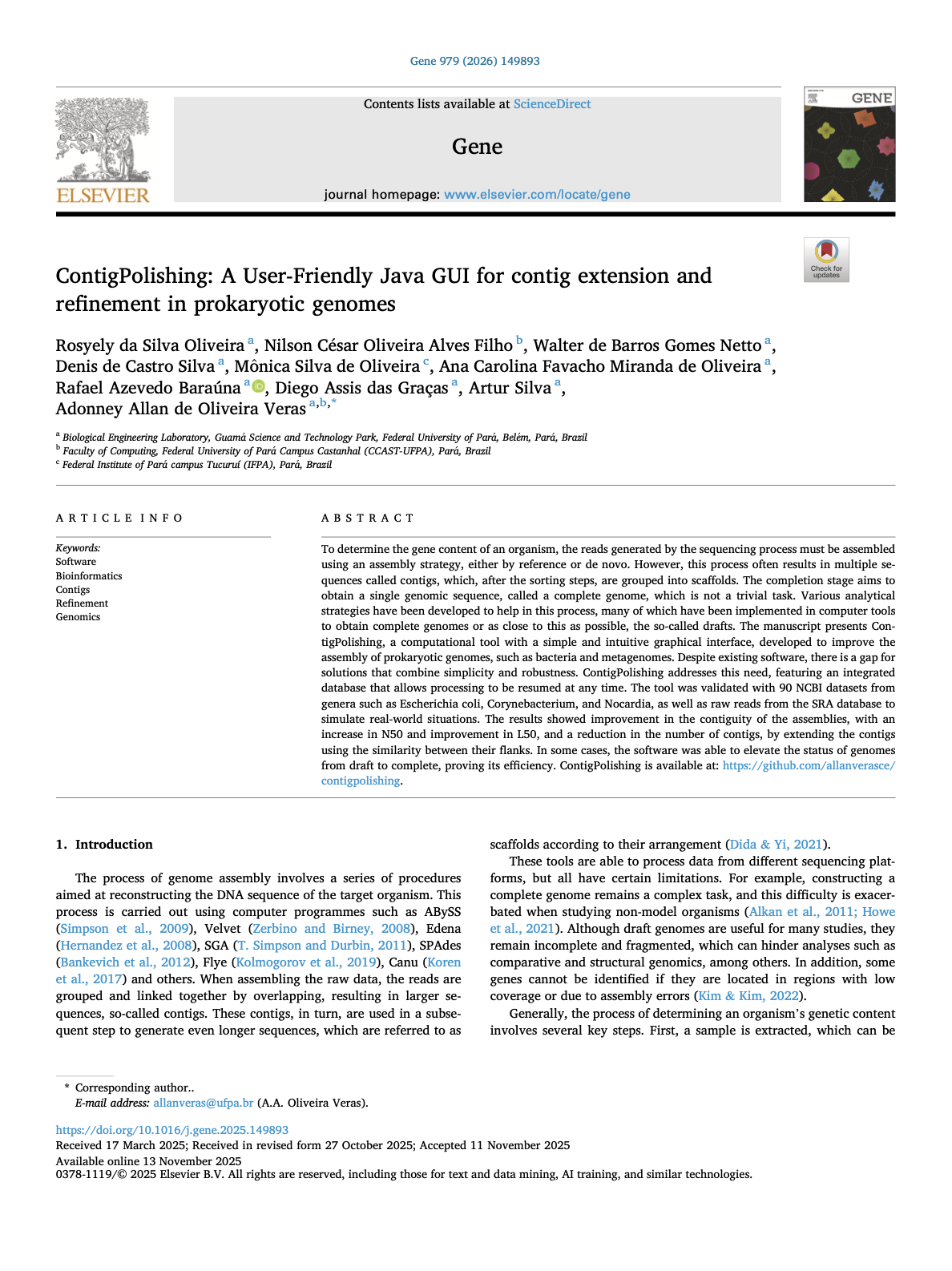 ContigPolishing: A User-Friendly Java GUI for Contig Extension and Reinement in Prokaryotic Genomes
