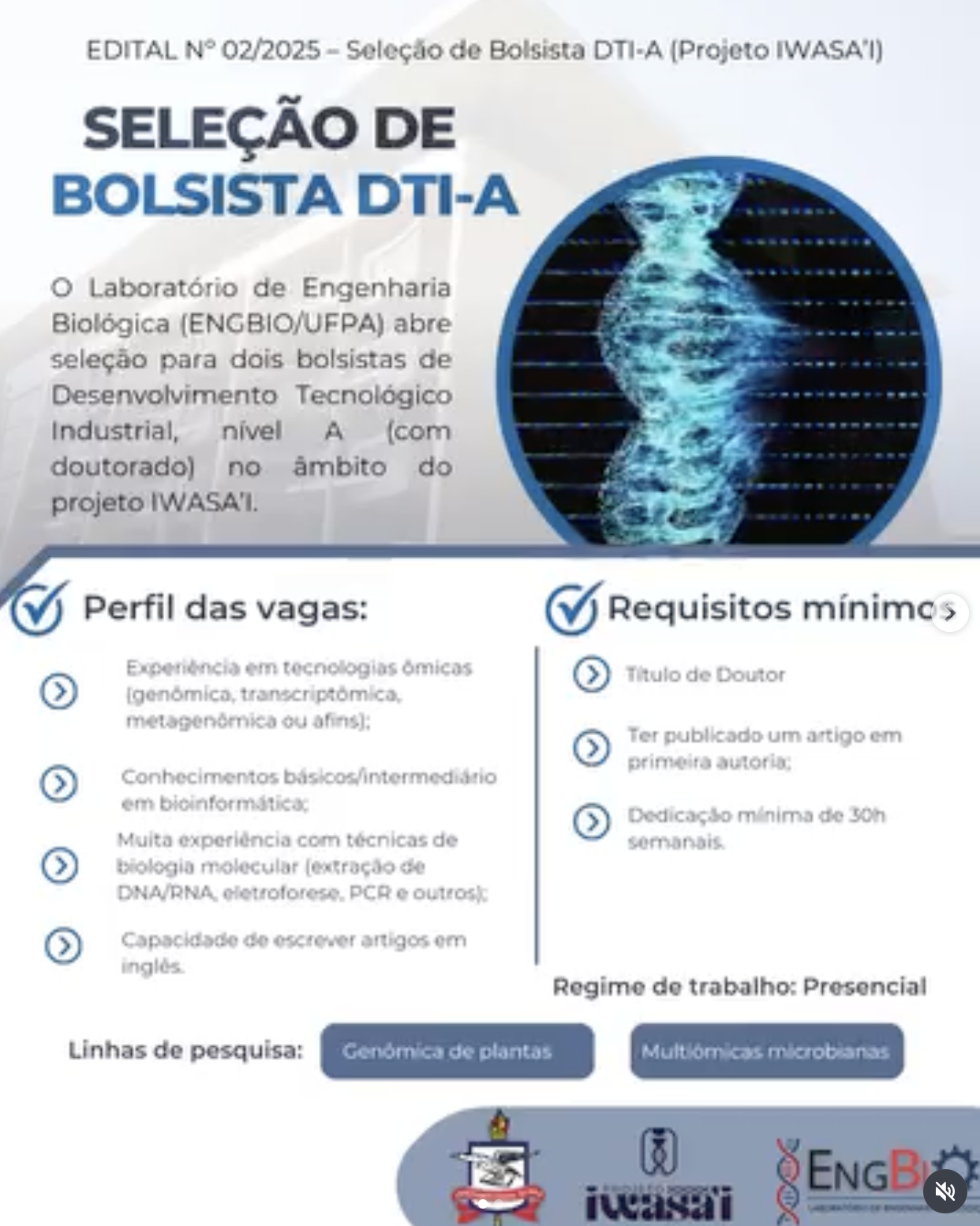 Oportunidade para pesquisadores bolsistas DTI-A